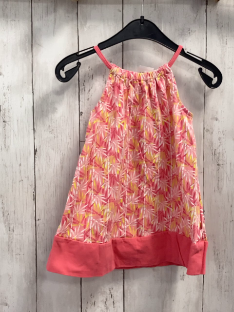 Obaibi Kleid  Gr. 86  rosa mit gelb weiß roten Blättern rosa Saum 