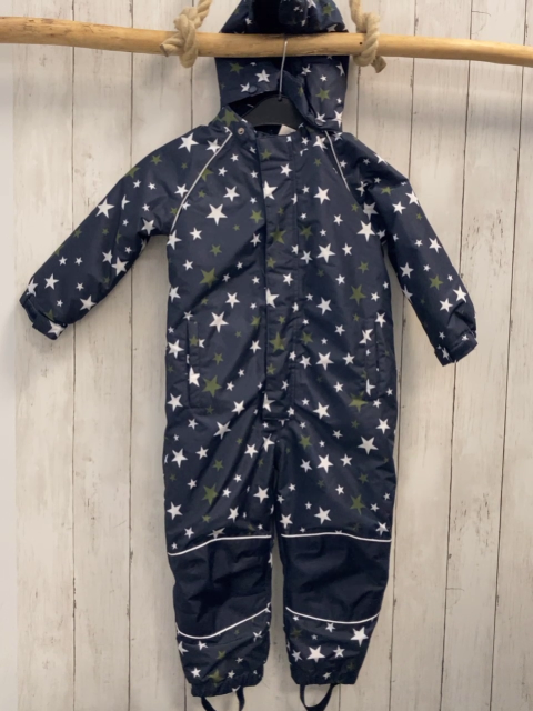 Happy Kids  Winteroverall Gr. 104  dunkelblau weiß oliv Sterne 