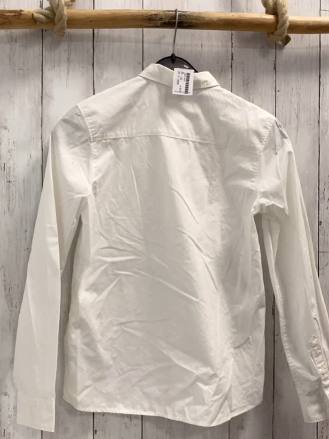 H&M Bluse Gr. 152  weiß Falten