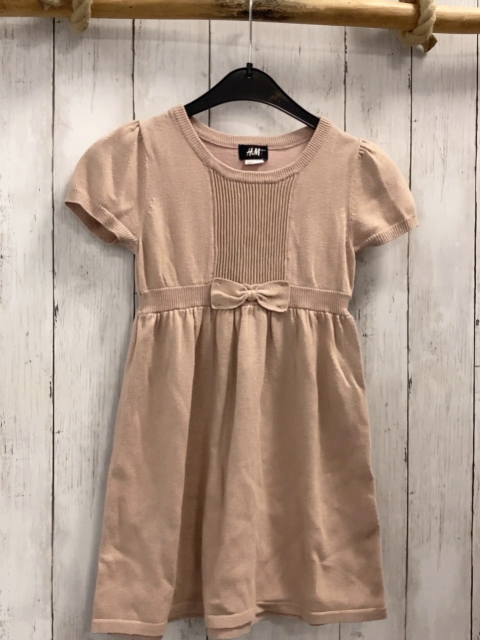 H&M Kleid Gr. 110  altrosa Glitzer Strick