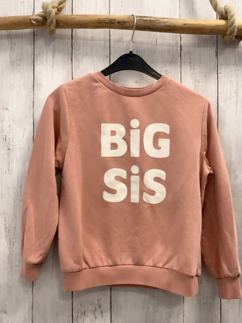 H&M  Pullover  Gr. 122/128  rosa weiße Schrift 