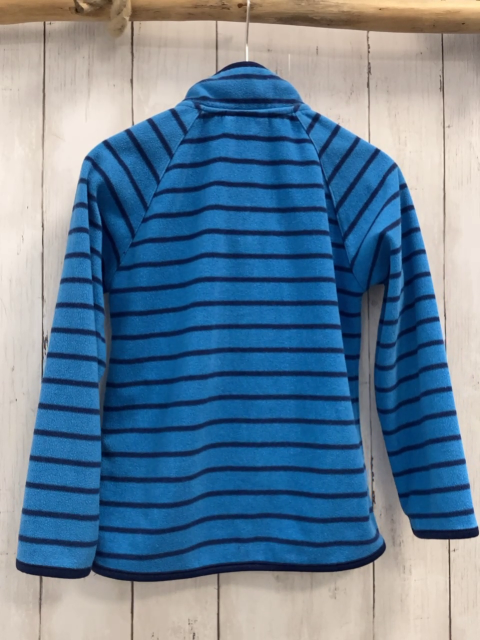   Fleecejacke  Gr. 110  hellblau blaue Streifen blauer Bund 