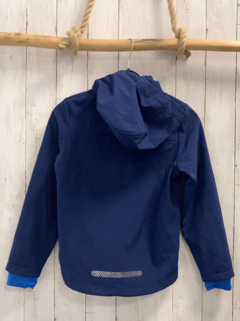   Softshelljacke  Gr. 134/140  blau orange Reißverschlüsse 