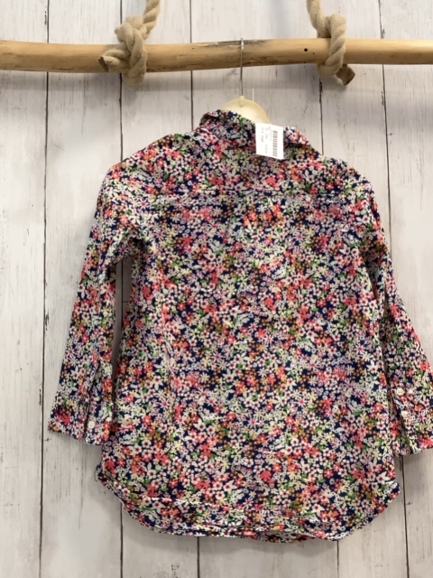 H&M  Bluse  Gr. 104  blau bunte Blumen 