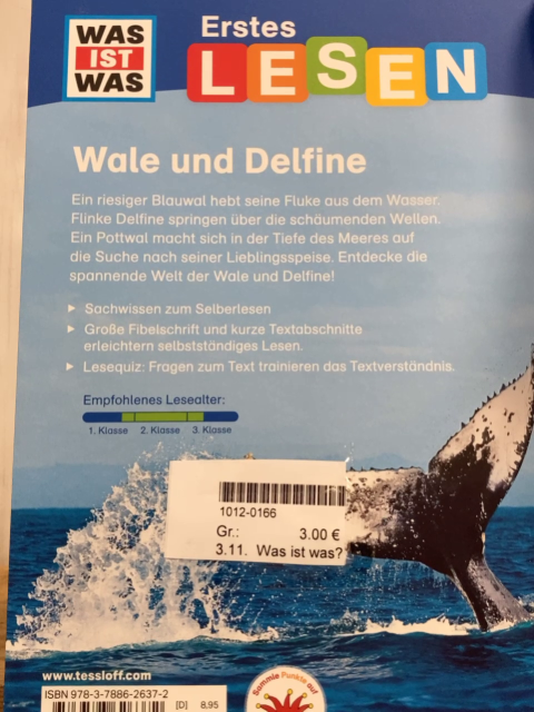Was ist was?  Buch Erstes Lesen Wale und Delfin 