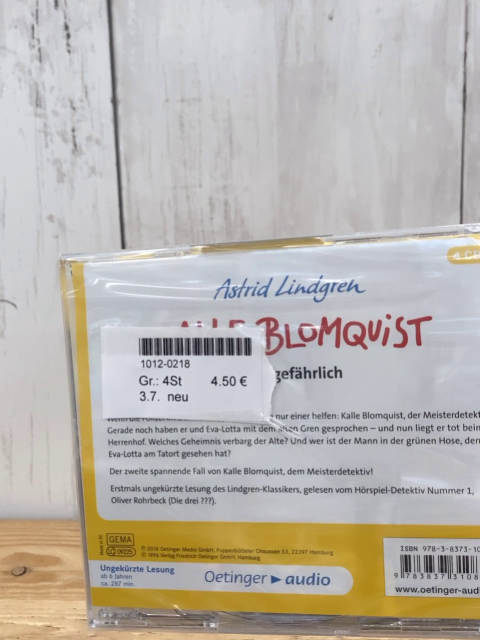 neu  CD 4 Stück   kalle Blomquist 