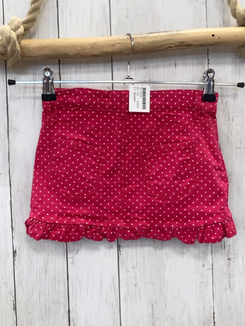 Benetton  Rock Gr. 110  rot weiße Punkte Rüschensaum 
