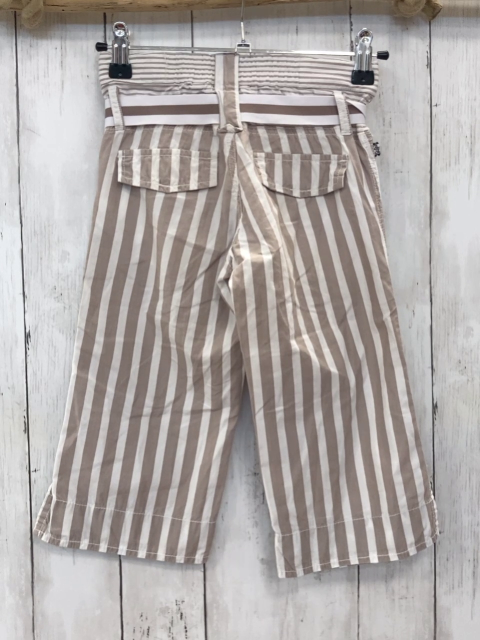Barbara Färber  Caprihose  Gr. 116  sand weiße Streifen mit Gürtel 