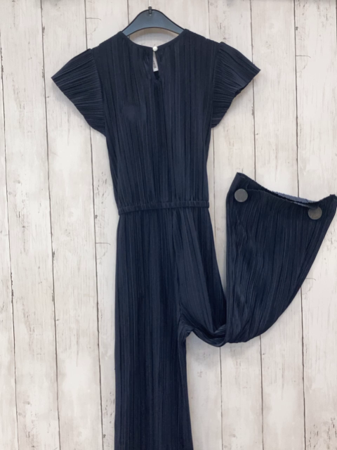   Jumpsuit Gr. 122/128  blau crincled Gürtel 