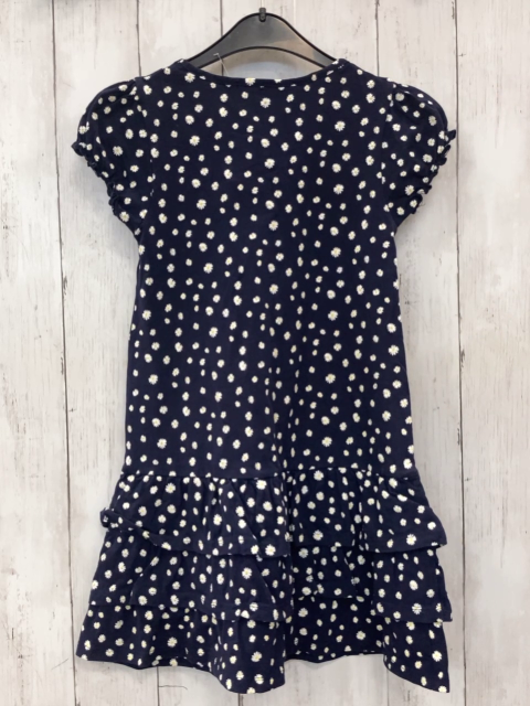   Kleid  Gr. 122/128  blau weiß gelbe Blumen Rüschenrock