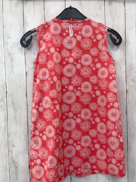 Fitz  Kleid  Gr. 140  rot weiße Blumen Rüschen 