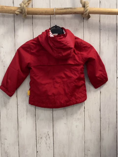 Steiff  Jacke  Gr. 80  rot + weiß rot gestreiftes Futter 