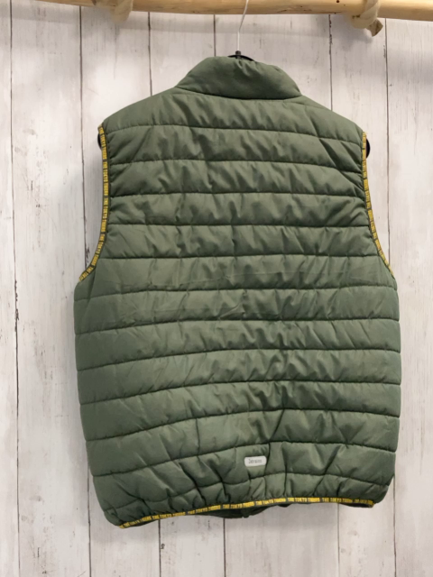 Zebralino  Weste  Gr. 140  oliv Bund mit gelber Schrift 