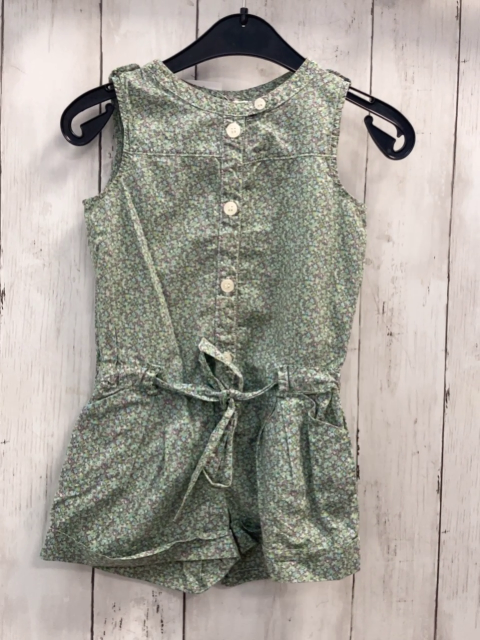 jacadi  Playsuit Gr. 98  hellgrün hellblau rosa weiße Blumen mit Gürtel
