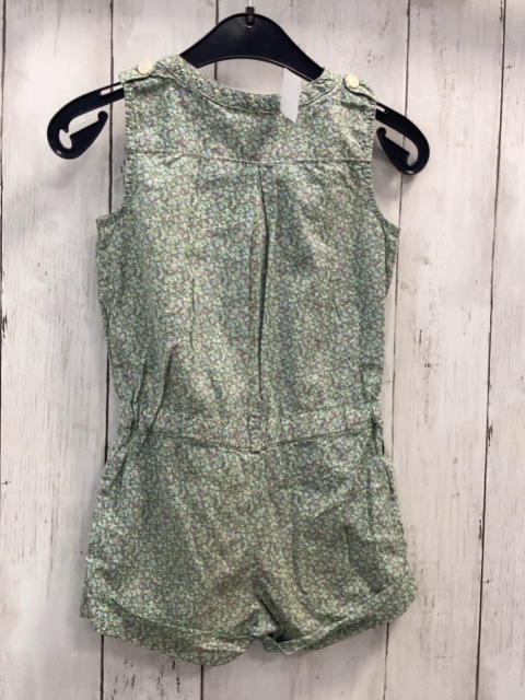 jacadi  Playsuit Gr. 98  hellgrün hellblau rosa weiße Blumen mit Gürtel