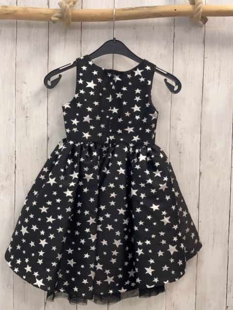 H&M  Kleid  Gr. 104  schwarz silber Sterne Tüllunterrock