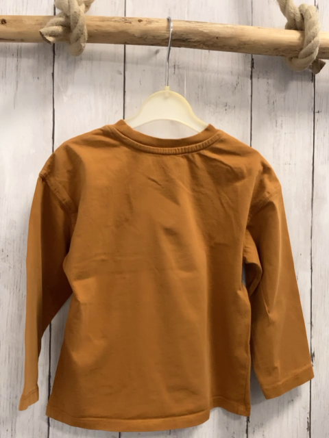 H&M Langarmshirt Gr. 92  ocker blauer Dino