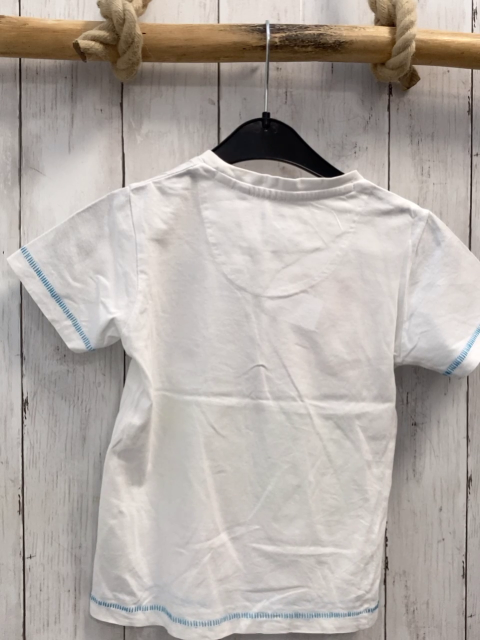  T-Shirt Gr. 110  weiß bunte Schuhe