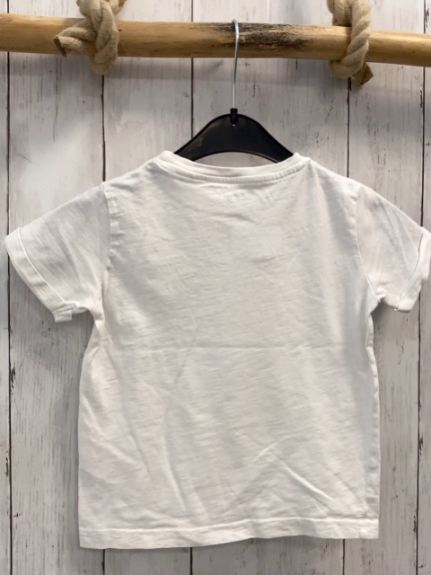 vertbaudet T-Shirt Gr. 98  weiß Pailettenaffee