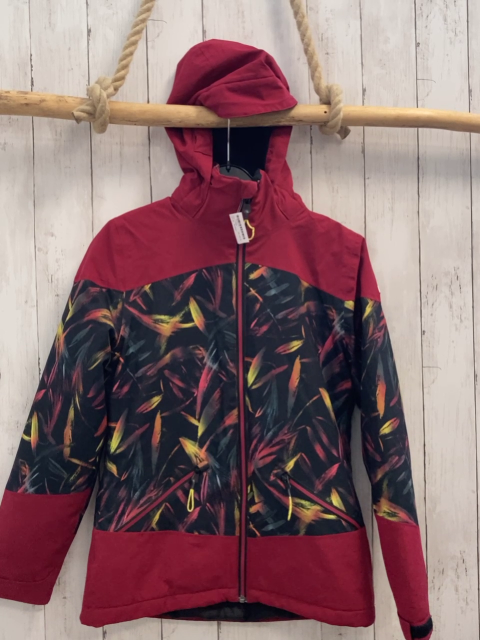 Killtec  Jacke  Gr. 164  schwarz bunter Druk + weinrot 