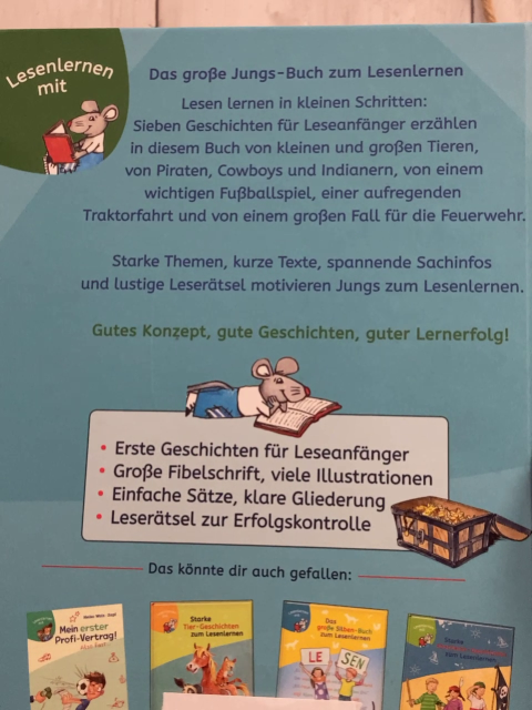   Buch Das große Jungs-Buch zum Lesenlernen 