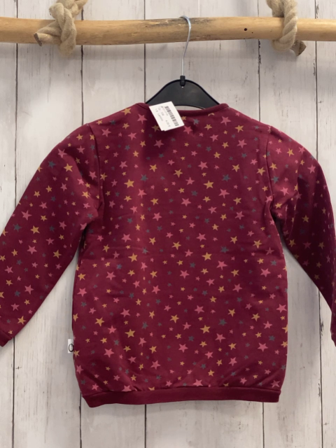 Lamino  Pullover  Gr. 104  weinrot bunte Sterne 