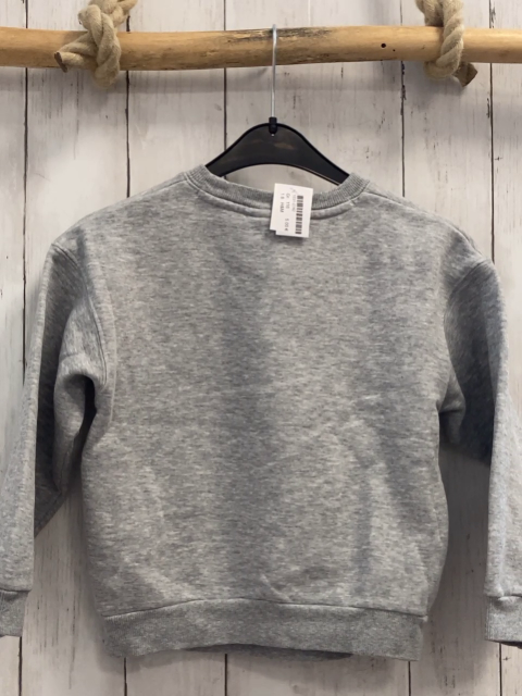 H&M  Pullover  Gr. 116  grau rosa Schrift Ballerina 