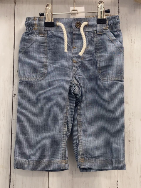 H&M Hose  Gr. 74  blau weiße Streifen weiße Kordel