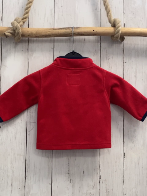Oshkosh Fleecejacke  Gr. 68  rot blauer Bund 