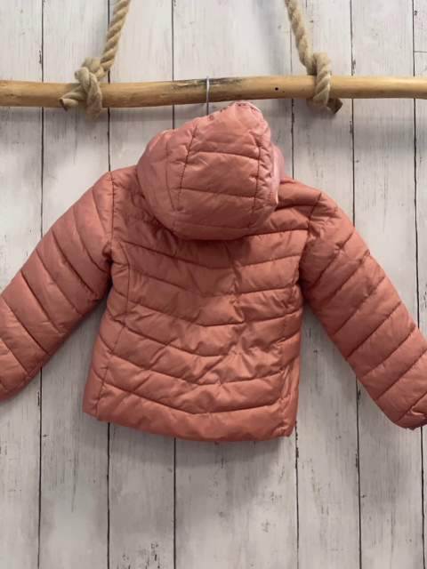 H&M  Jacke  Gr. 98  lachs silber Reißverschluss Kapuze 