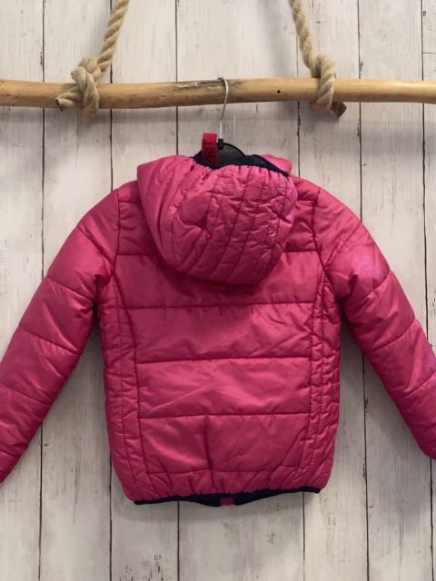 Esprit  Jacke  Gr. 104  pink Kapuze schwarzer Bund + Reißverschluss 