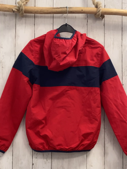   Jacke  Gr. 140  rot blaue Streifen + Bund 