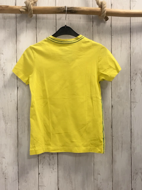   T-Shirt  Gr. 128  gelb Katze mit Sonnenbrille + Kopfhörern 