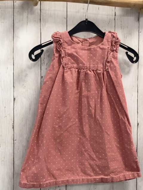 H&M Kleid Gr. 104  rosa Kord weiße Punkte