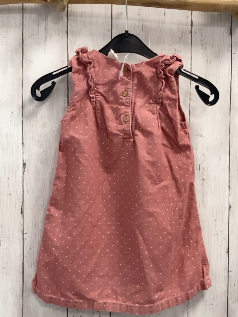 H&M Kleid Gr. 104  rosa Kord weiße Punkte