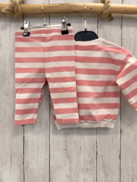 2tlg Staccato   Pullover + Jogginghose  Gr. 68  rosa weiße Striefen 