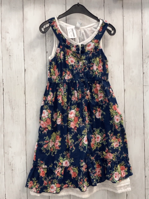 zara Kleid Gr. 140  blau Blumen