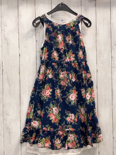 zara Kleid Gr. 140  blau Blumen