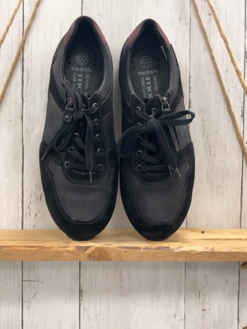 Mobils Schuhe  Gr. 40  schwarz weinrote Ferse 