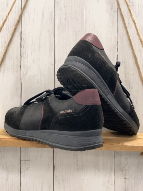 Mobils Schuhe  Gr. 40  schwarz weinrote Ferse 
