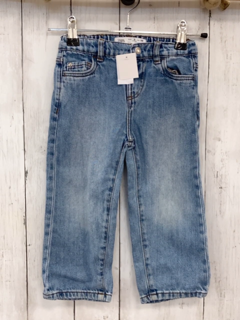 zara Hose Gr. 98  blau Jeans Bund verstellbar