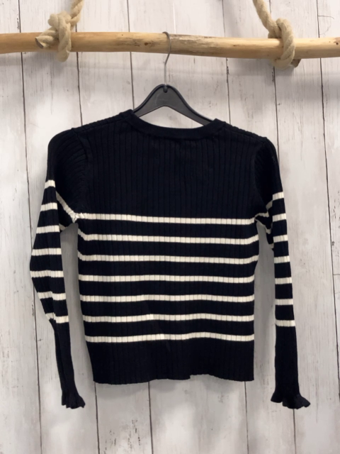 H&M  Pullover  Gr. 122  schwarz weiße Streifen Rippen