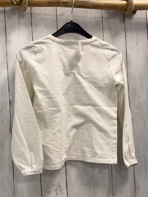 Tom Tailor  Langarmshirt  Gr. 128  weiß Pferdekopf mit Blumenschmuck