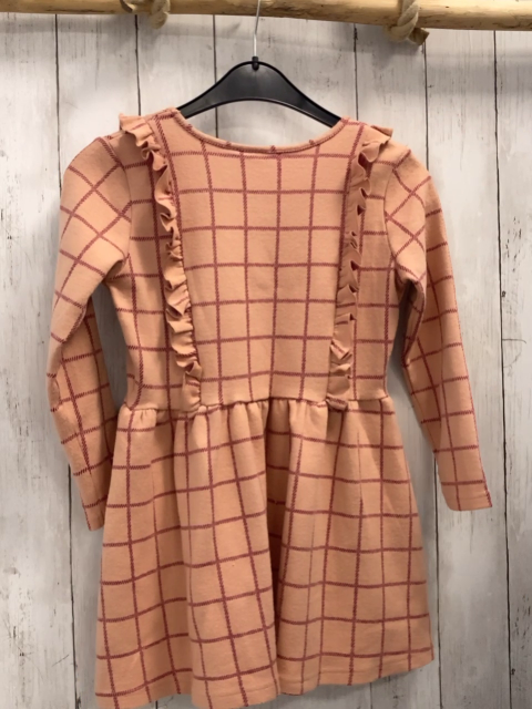 Manguun Kleid  Gr. 128  rosa pink kariert Rüschen 