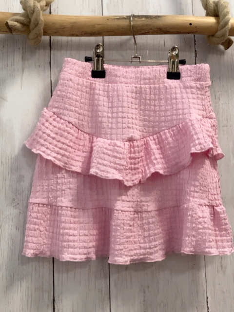 Zara  Rock Gr. 128  rosa Struktur Rüschen 