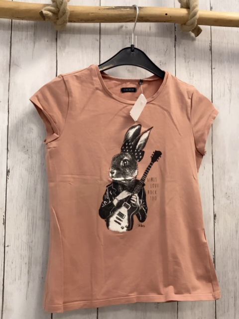 IKKS  T-Shirt  Gr. 134  rost Hase mit Gitarre 