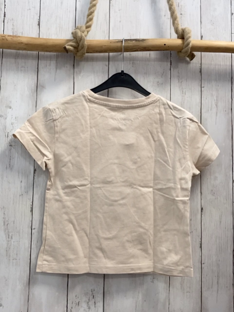 H&M  T-Shirt  Gr. 140  beige rosa gelbe Blumen 