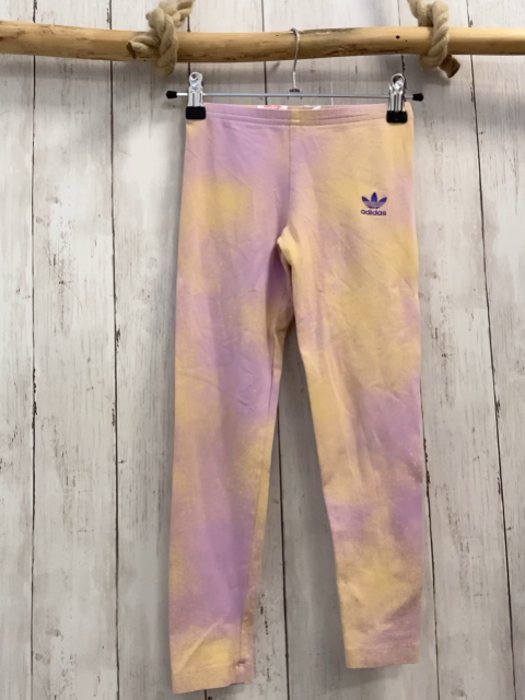 Adidas  Leggigs  Gr. 128  lachs gelbe Punkte 