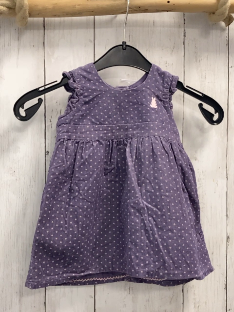 Benetton  Kleid  Gr. 68  lila Kord rosa Herzen 