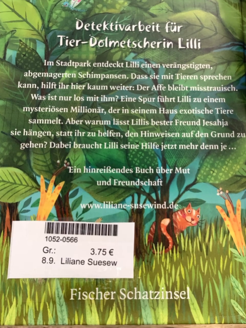 Liliane Suesewind  Buch Schimpansen macht man nicht zum Affen 